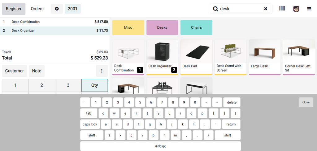 [do_pos_virtual_keyBoard-18.0] POS Virtual KeyBoard