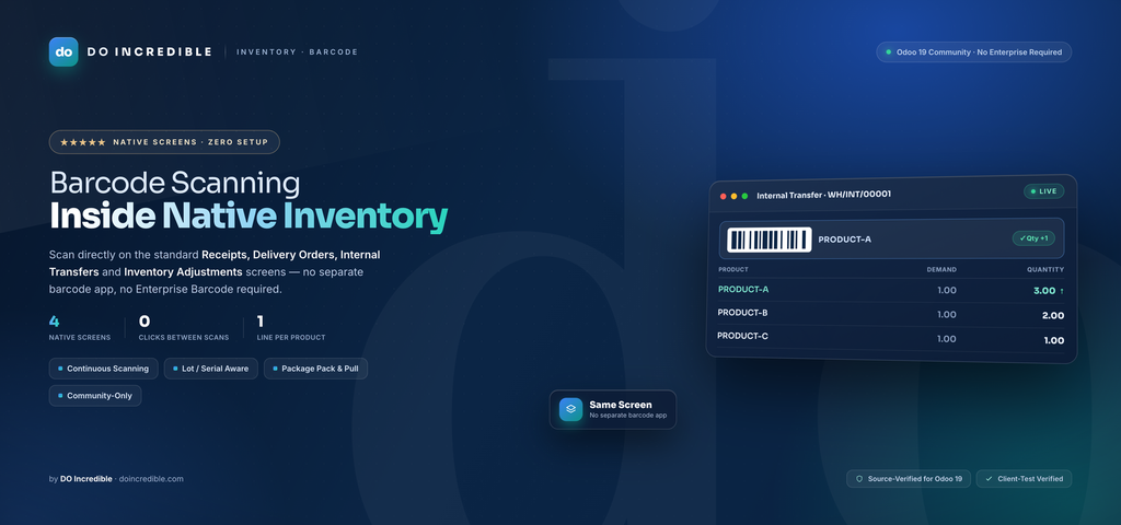Barcode Scanning in Native Inventory Operations