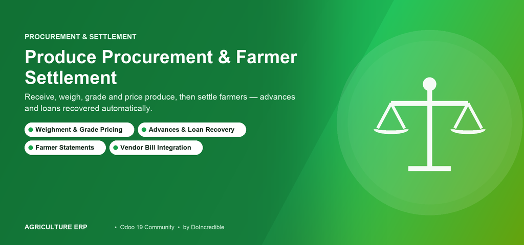 [do_farmer_procurement-19.0] Farmer Produce Procurement & Settlement